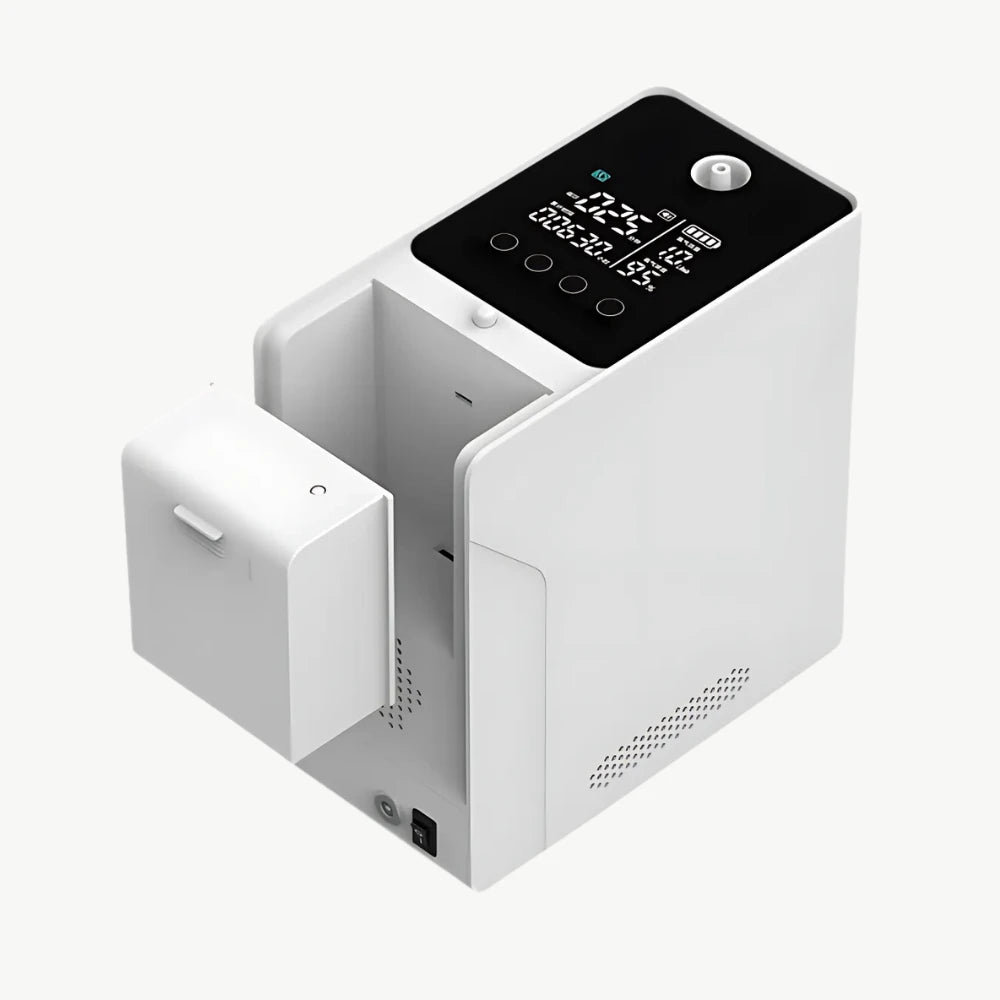 POC-M1 Portable 1-7L Continuous&Pulse 1.5 Hours Battery Oxygen Concentrator, CE-Approved