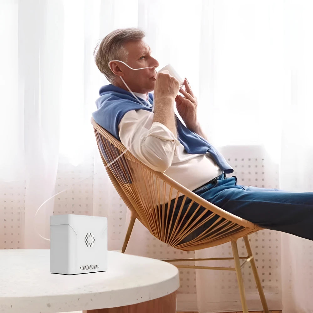 POC-M1 Portable 1-7L Continuous&Pulse 1.5 Hours Battery Oxygen Concentrator, CE-Approved