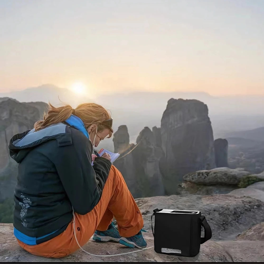 POC-M1 Portable 1-7L Continuous&Pulse 1.5 Hours Battery Oxygen Concentrator, CE-Approved